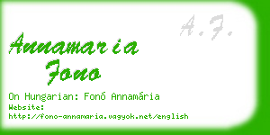 annamaria fono business card