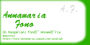 annamaria fono business card